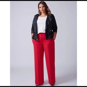 Red Lane Bryant Wide Leg Pants